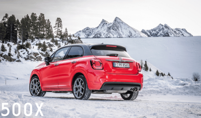 Fiat 500X im Schnee