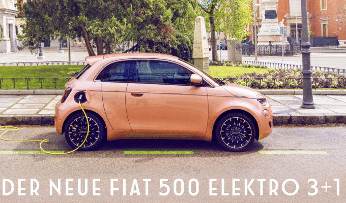 Fiat 500 3+1 an Ladesäule